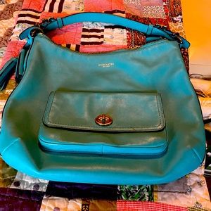 Authentic coach purse. Turquoise. Like new